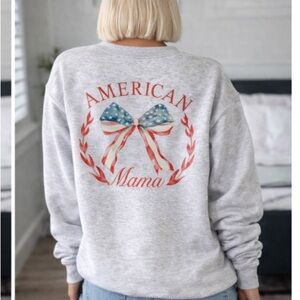 America USA Gray American Mama Sweatshirt